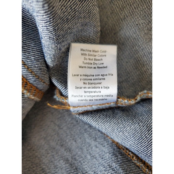 Venus Denim Jacket Womens Medium Blue Full Zip Bell Sleeves Stretch Western BOHO - Picture 10 of 15